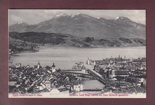 LUZERN und Rigi vom Gütsch gesehen