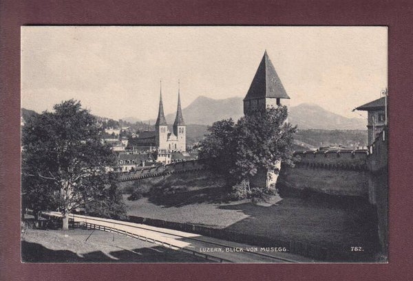 LUZERN - Blick vom Musegg - Hofkirche