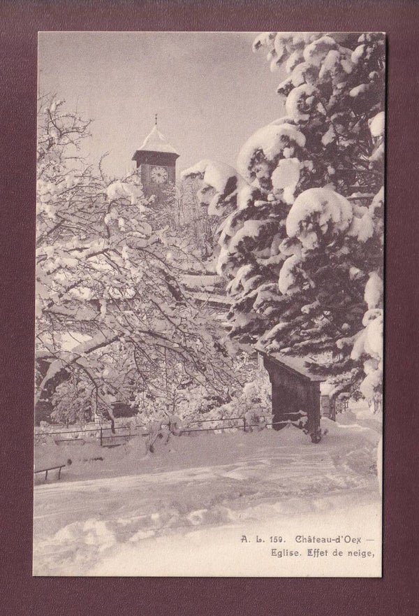 CHÂTEAU D'OEX - Eglise - Effet de neige