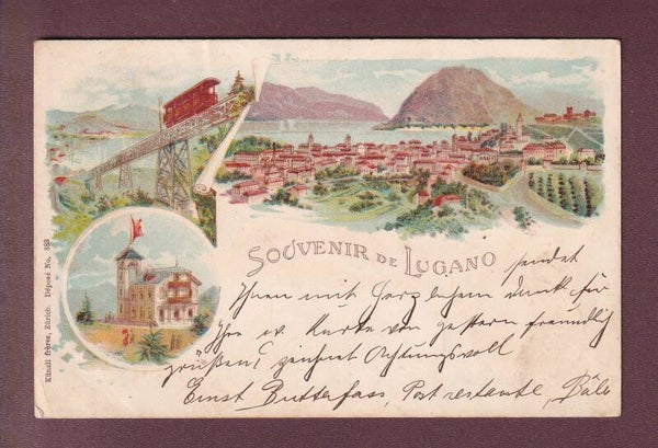 Souvenir de LUGANO - 1898 Künzli