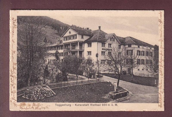 Toggenburg - Kuranstalt RIETBAD - 1916