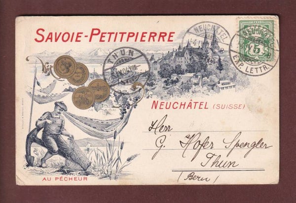NEUCHÂTEL - Savoie-Petitpierre - 1904 // pli d'angle //