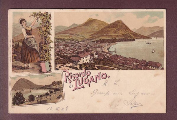 Ricordo di LUGANO - 1898 Künzli // pli //