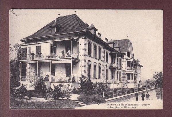 LUZERN - Kantonale Krankenanstalt - 1910 // Falte //