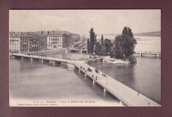 GENEVE - Pont et Hôtel des Bergues - 1907