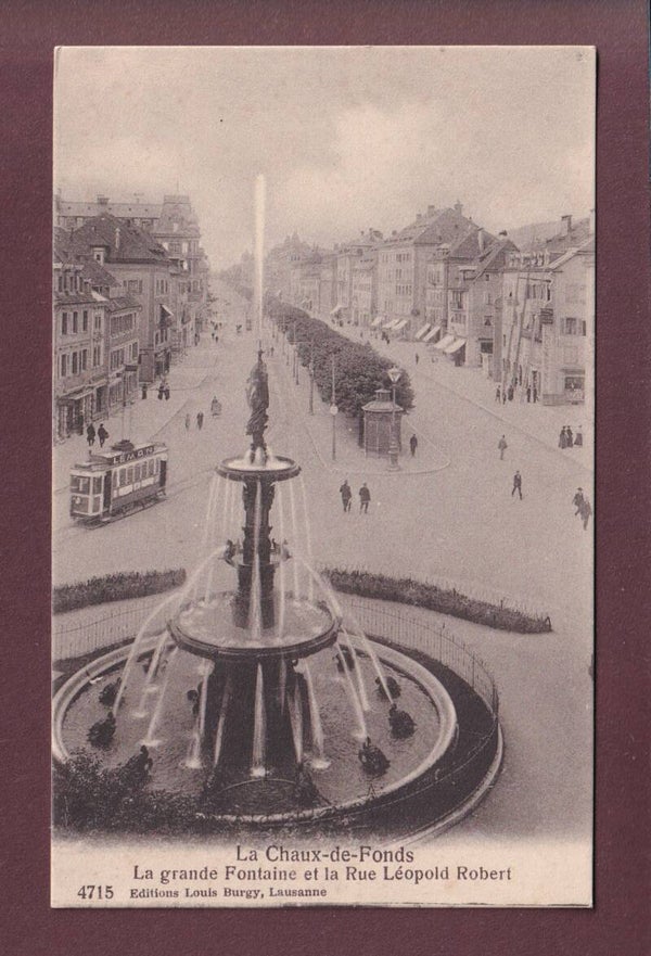 LA CHAUX-DE-FONDS - Fontaine - Tram