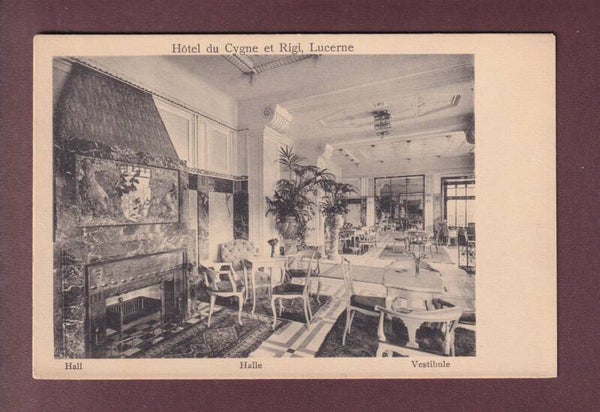 LUCERNE - Hôtel du Cygne et Rigi - Hall