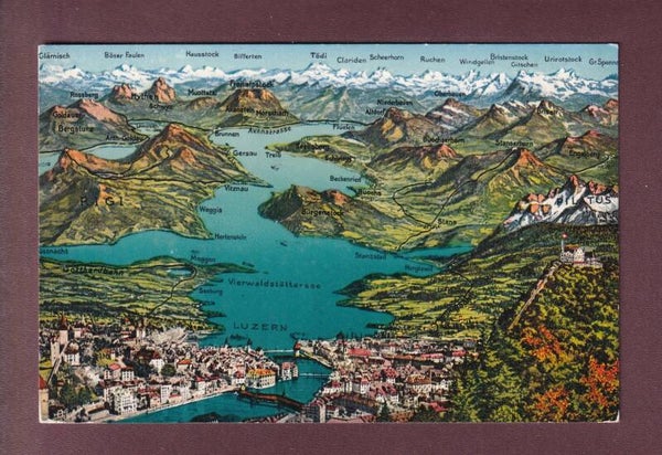 LUZERN und Umgebung - Vogelschau