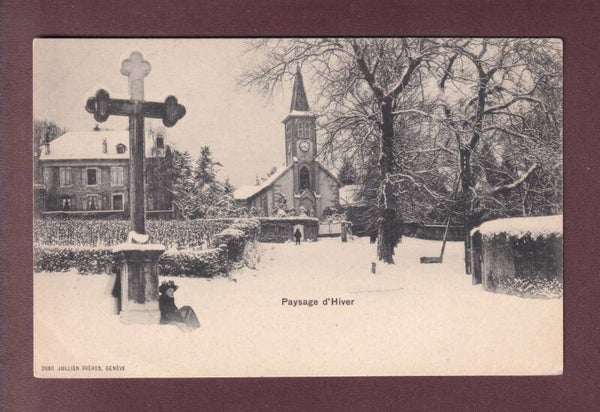 GRAND-SACONNEX - Paysage d'HIVER - Eglise