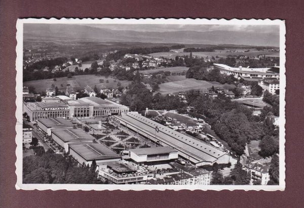 LAUSANNE - Comptoir Suisse vu d'avion - 1956 // pli //