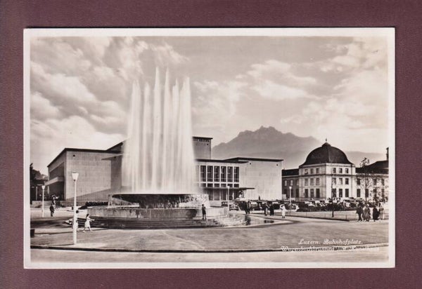 LUZERN - Bahnhofplatz - Wagenbachbrunnen - 1937