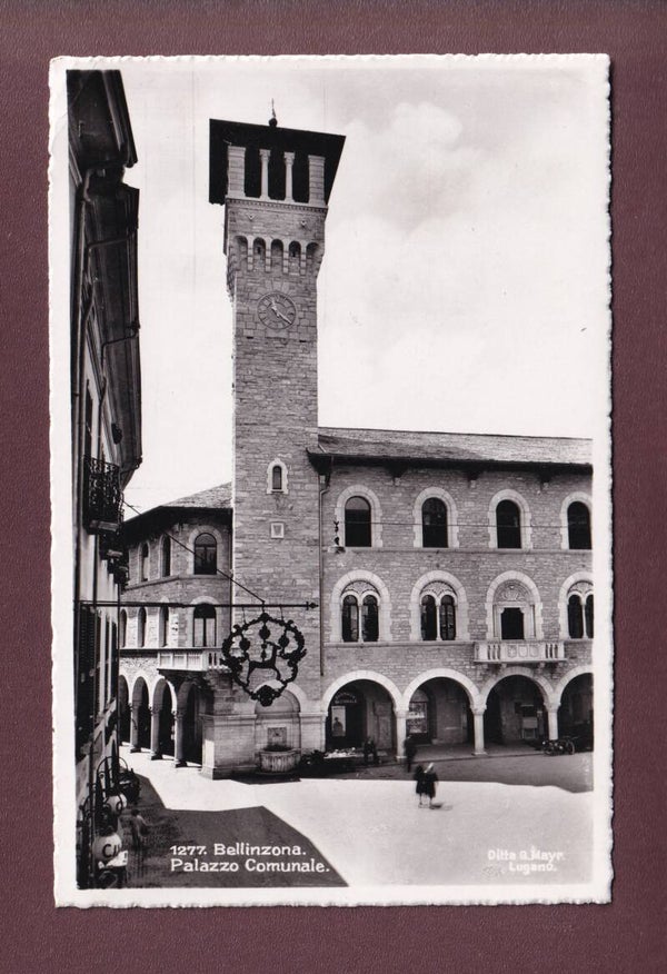 BELLINZONA - Palazzo Communale - 1952 // piega d'angolo //