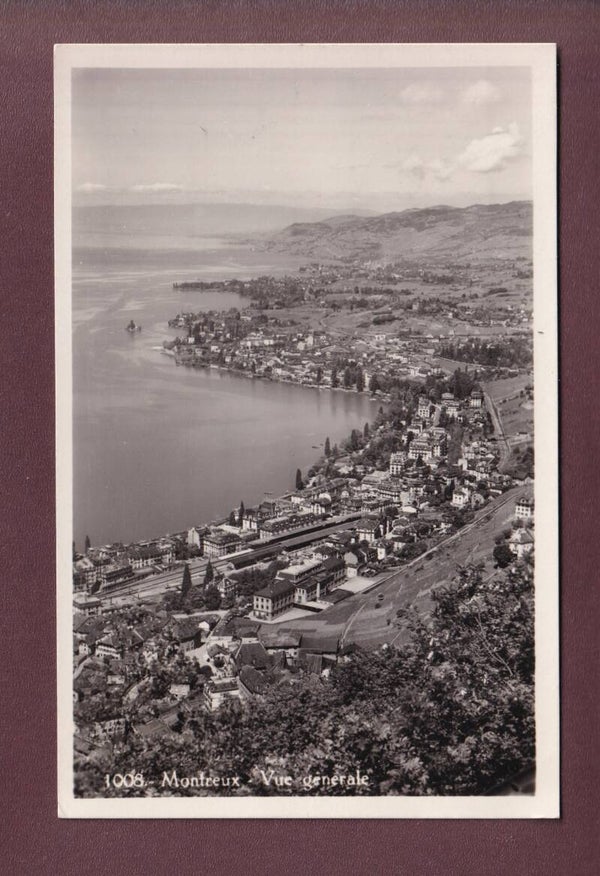MONTREUX - Vue avec la gare - 1932