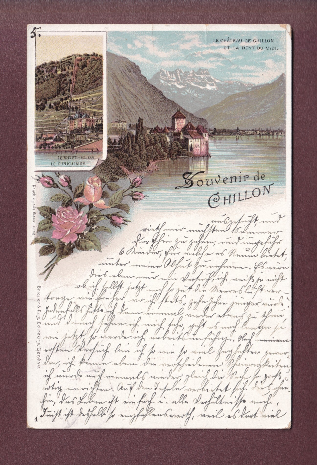 Souvenir de CHILLON - 1897