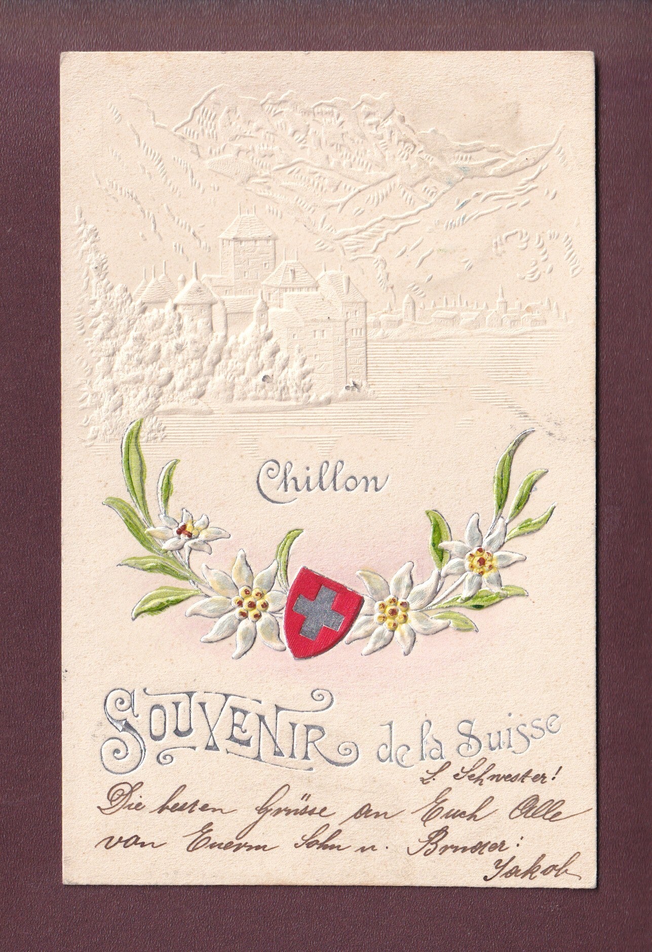 Souvenir de la SUISSE - CHILLON - 1902
