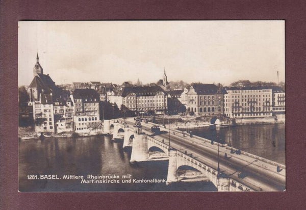 BASEL - Mittlere Rheinbrücke - 1926