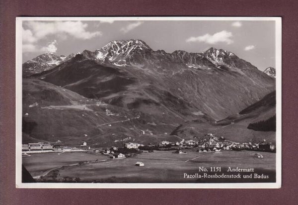 ANDERMATT - Pazolla-Rossbodenstock - Badus - 1938