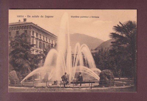 LUGANO - Giardino pubblico e fontana