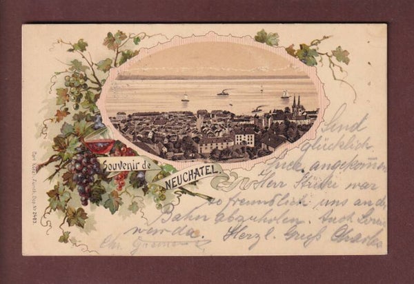 Souvenir de NEUCHÂTEL - 1902 Litho Künzli