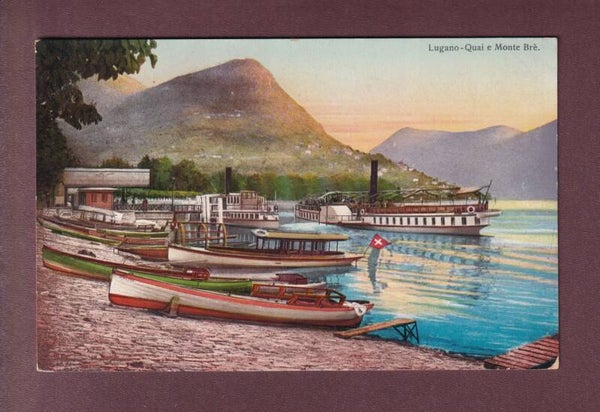 LUGANO - Quai - Nave - Monte Brè - 1912