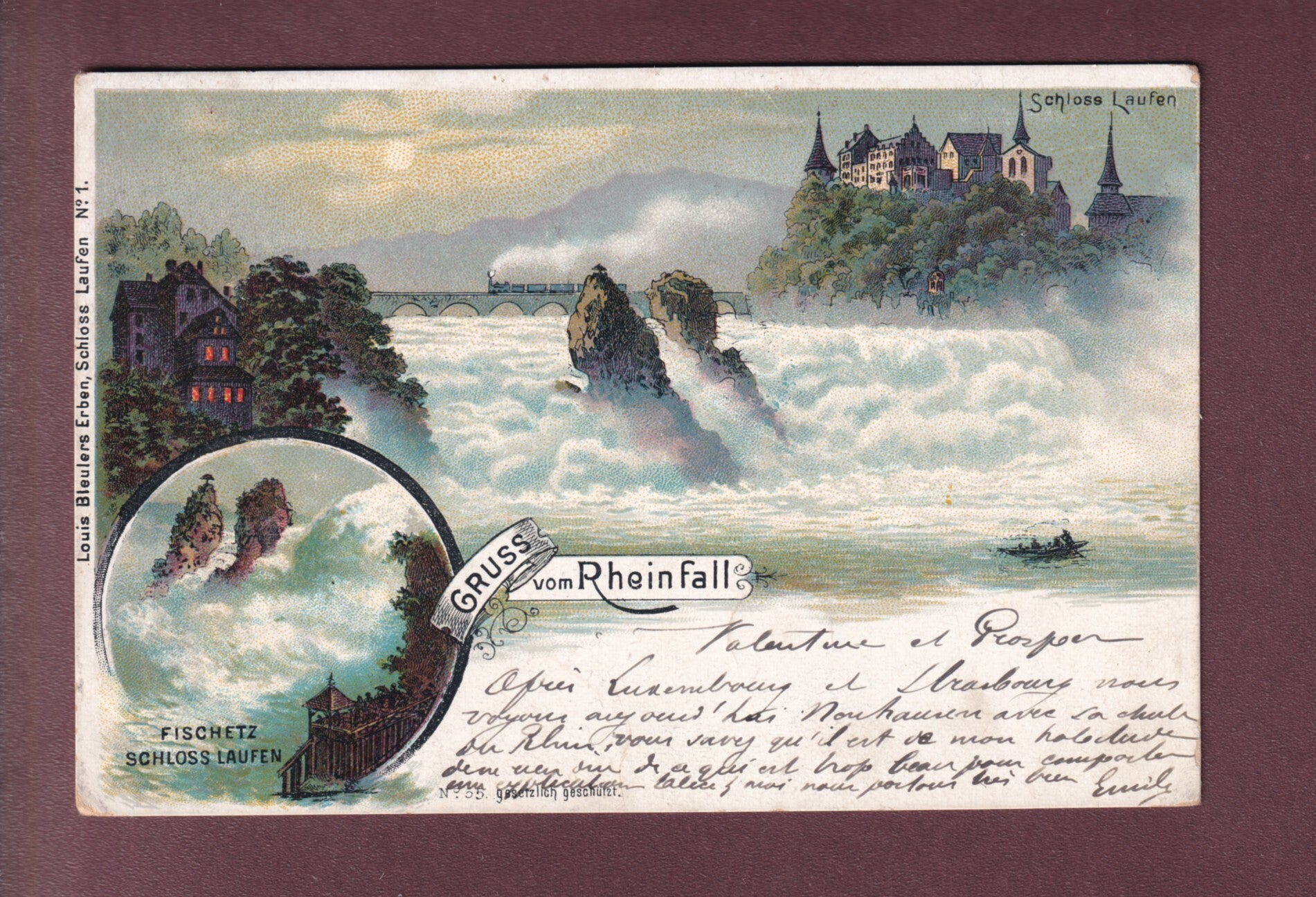 Gruss vom RHEINFALL - 1900
