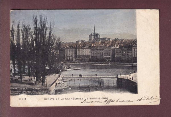 GENEVE - Île Rousseau et St. Pierre - 1905