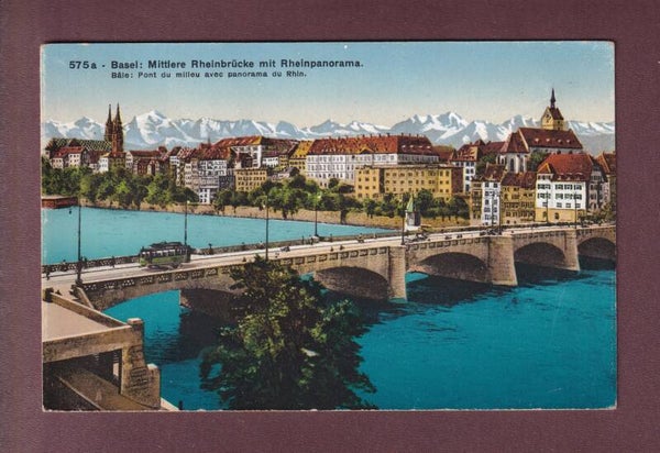 BASEL - Mittlere Rheinbrücke - Tram - 1931