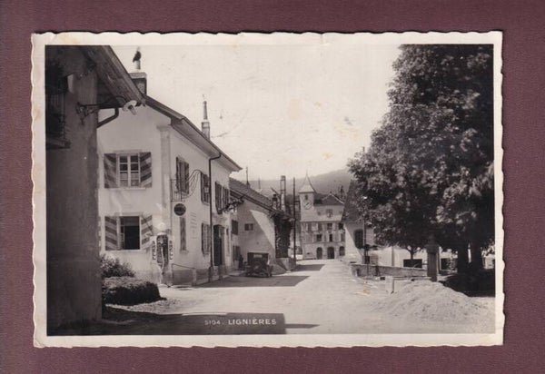 LIGNIERES - 1934 Feldpost // traces sur la face //