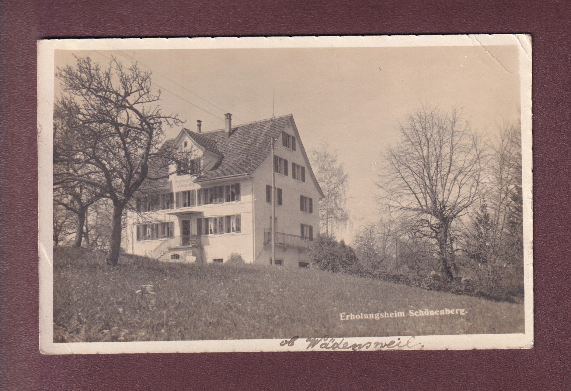 Erholungsheim SCHÖNENBERG - 1919 // Eckbug //