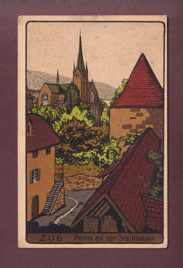 ZUG - Partie an der Stadtmauer - 1914