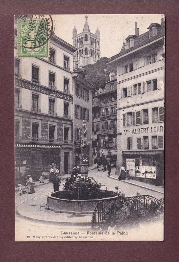 LAUSANNE - Fontaine de la Palud - 1907