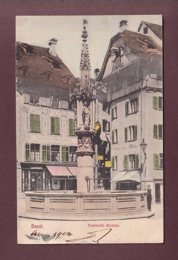 BASEL - Fischmarkt-Brunnen - 1904 // Eckbug //