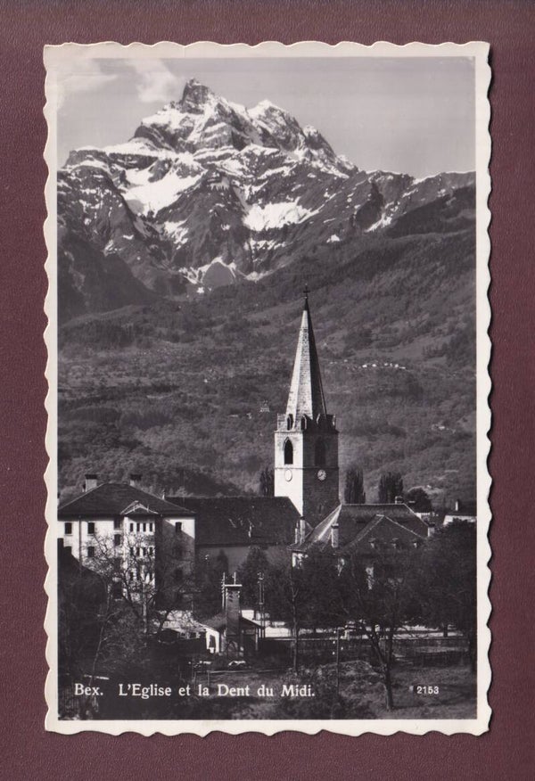 BEX - Eglise et Dents du Midi - 1951