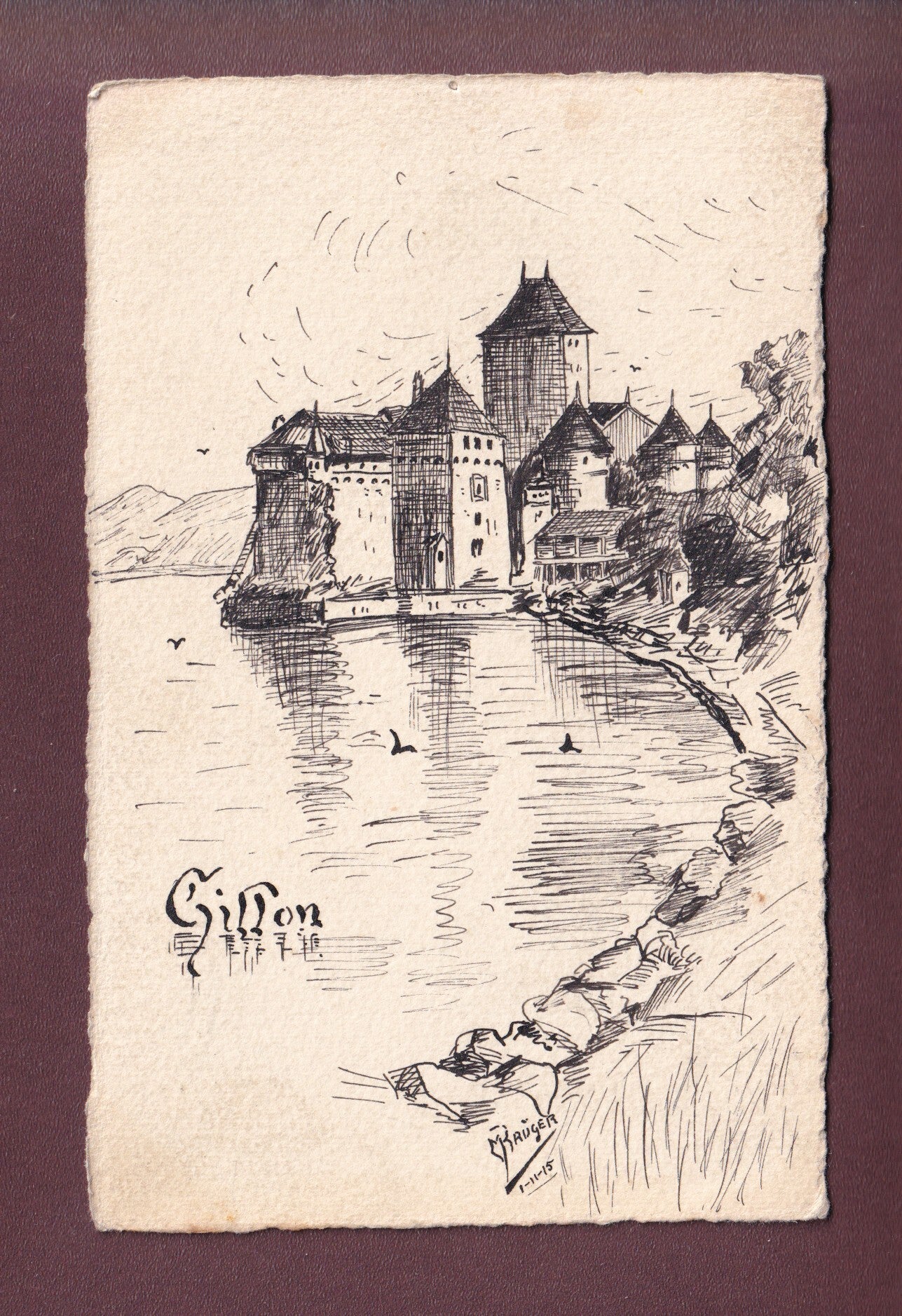 Château de CHILLON par Brüger - 1915