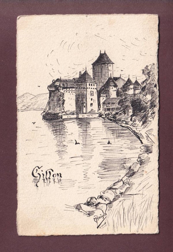 Château de CHILLON par Brüger - 1915