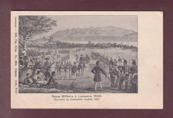 Revue militaire à LAUSANNE 1845