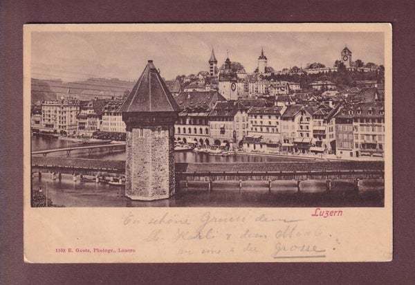 LUZERN - Wasserturm - Kapellbrücke - 1901