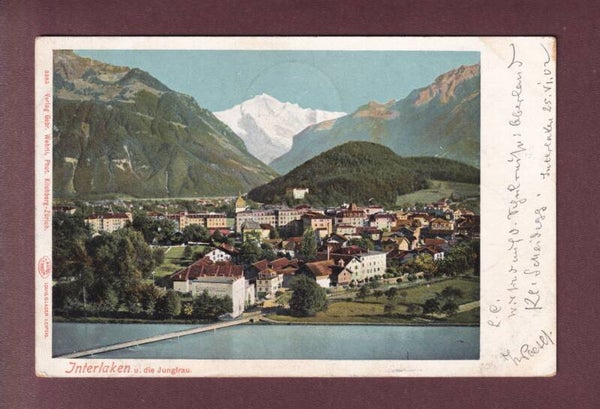INTERLAKEN - Jungfrau - 1902 Langstempel
