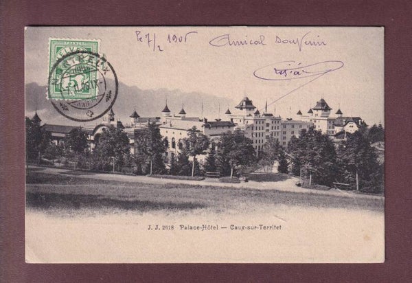CAUX - Palace-Hôtel - 1906 taxée