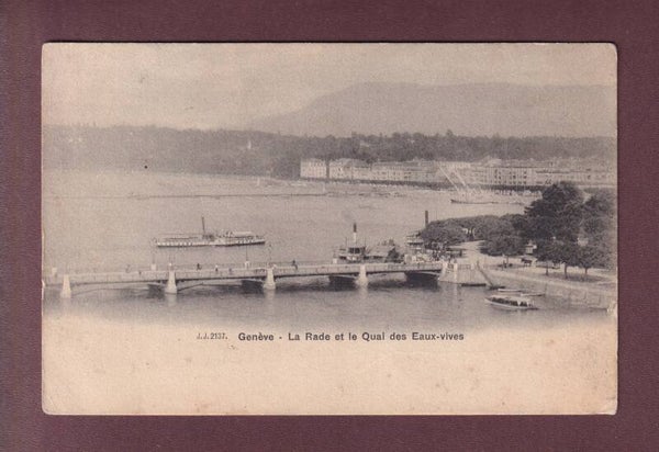 GENEVE - Rade - Bateaux - 1904