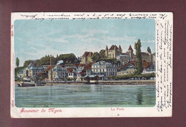 Souvenir de NYON - Le Port - 1903 // pli d'angle //