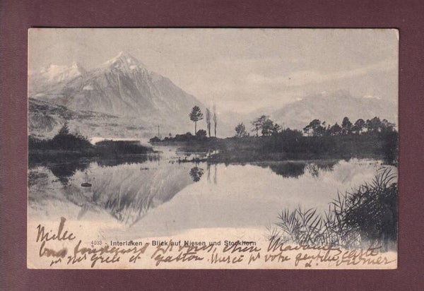 Interlaken - Blick auf NIESEN - 1908