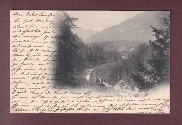 CHÂTEAU D'OEX - La Sarine - 1901 // déchirure //