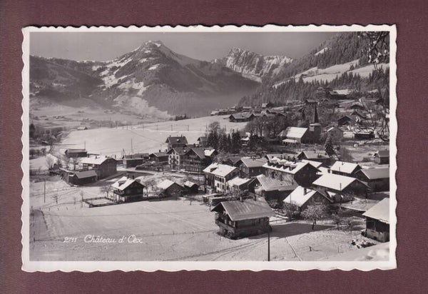 CHÂTEAU D'OEX en hiver - Vue partielle - 1948