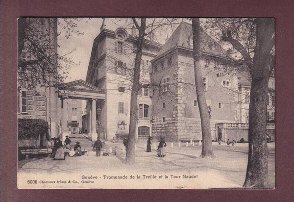 GENEVE - Promenade de la Treille - Tour Baudet - 1915