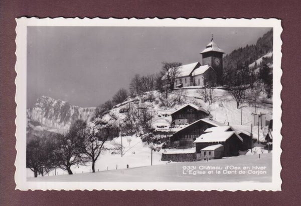 CHÂTEAU D'OEX en hiver - Eglise - 1910