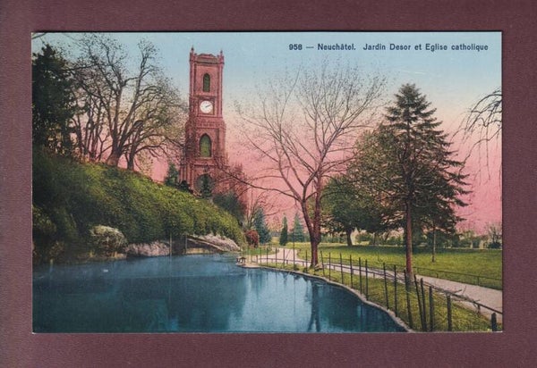 NEUCHÂTEL - Jardin Dessor - Eglise catholique