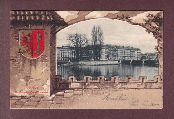 GENEVE - Île Rousseau - 1901