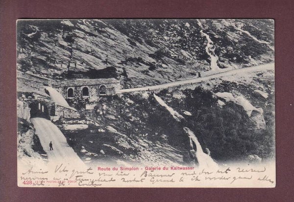 Route du SIMPLON - Galerie du Kaltwasser - 1905