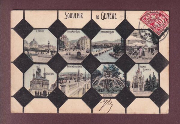 Souvenir de GENEVE - Multivues - 1906